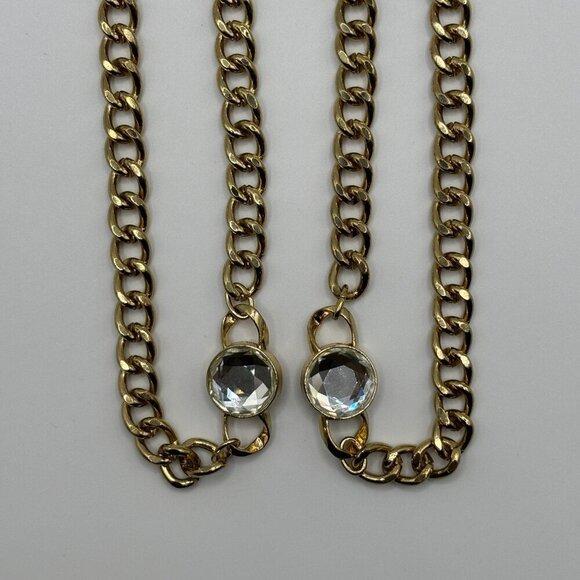 Charter Club Women's Crystal and Large Link 36in Long Strand Necklace - Picture 2 of 6